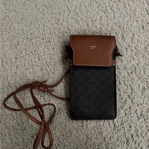 Celine Two-Tone Leather Crossbody Bag